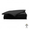 Serviettes noires INVINCIBLE 100% coton 50X80cms (x12)