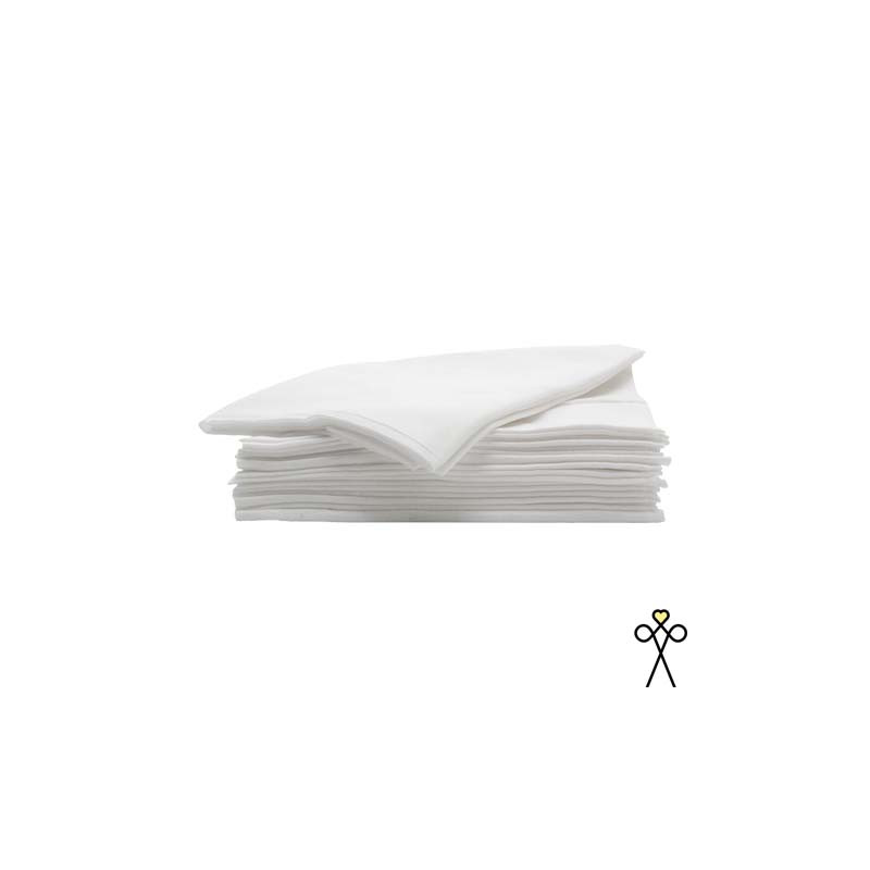 Serviettes blanches INVINCIBLE 100% coton 50x80 cms (x12)