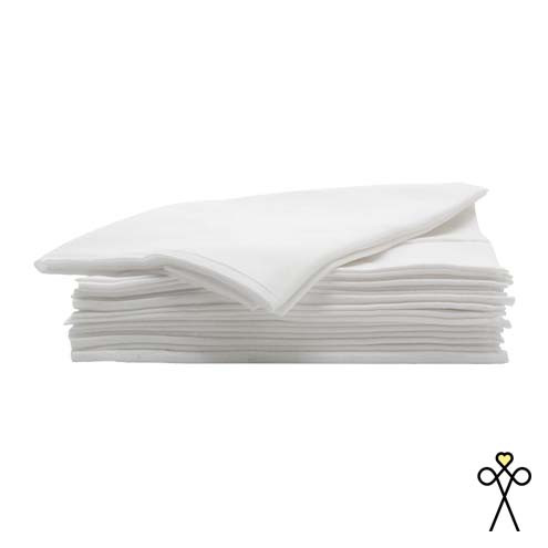 Serviettes blanches INVINCIBLE 100% coton 50x80 cms (x12)