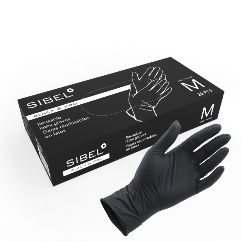 Gants nitrile noir L - Hygiène dépôt